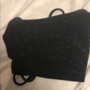 black sparkly tube top